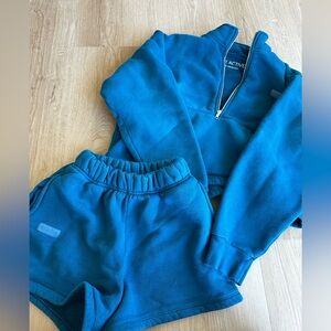 SETACTIVE HALF ZIP + SHORTS - COVE BLUE